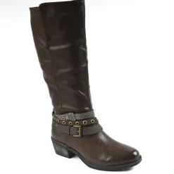 VICE VERSA Bottes Femme A Talons Style Western Marron|Femme Bottes, Cuissardes