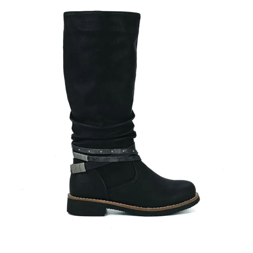 VICE VERSA Bottes Plates Femme Noir|Femme Bottes, Cuissardes