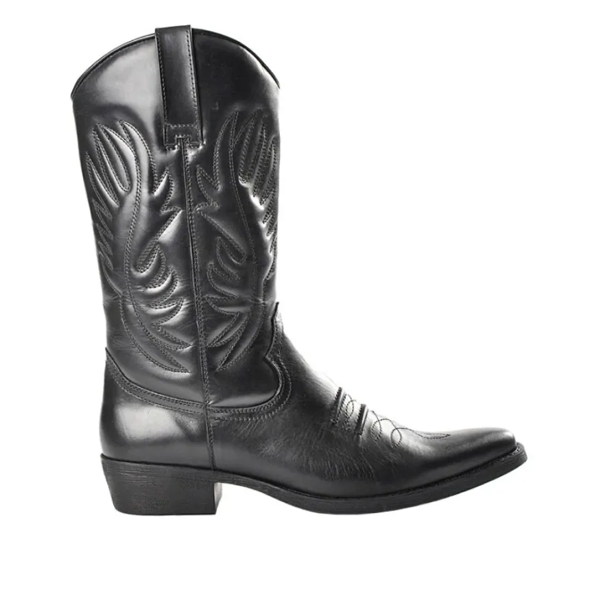 OUTSHOES Bottes Style Western Compagnie Noir|Homme Boots, Bottines