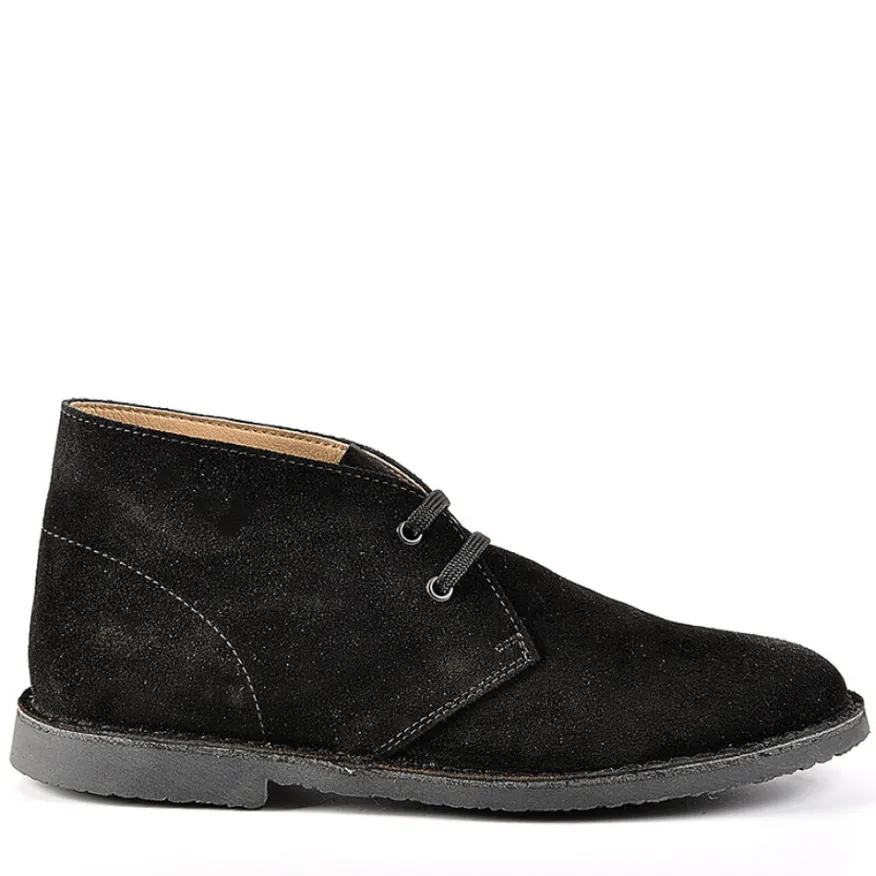 FORTUNATO Bottines Aspect Daim Noir|Homme Boots, Bottines