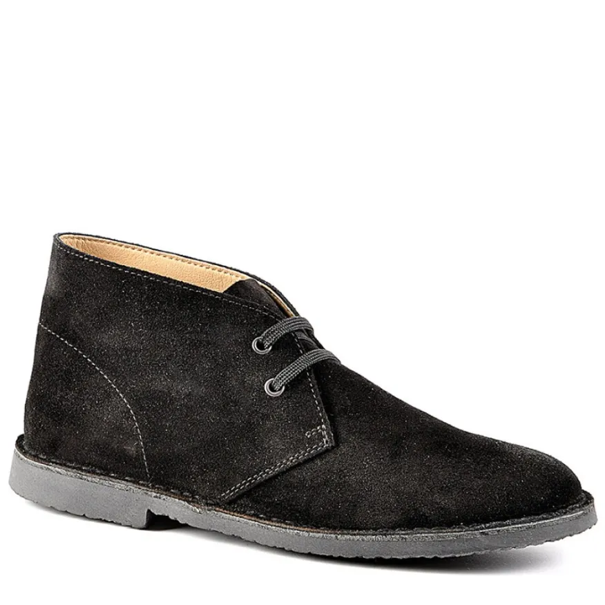 FORTUNATO Bottines Aspect Daim Noir|Homme Boots, Bottines