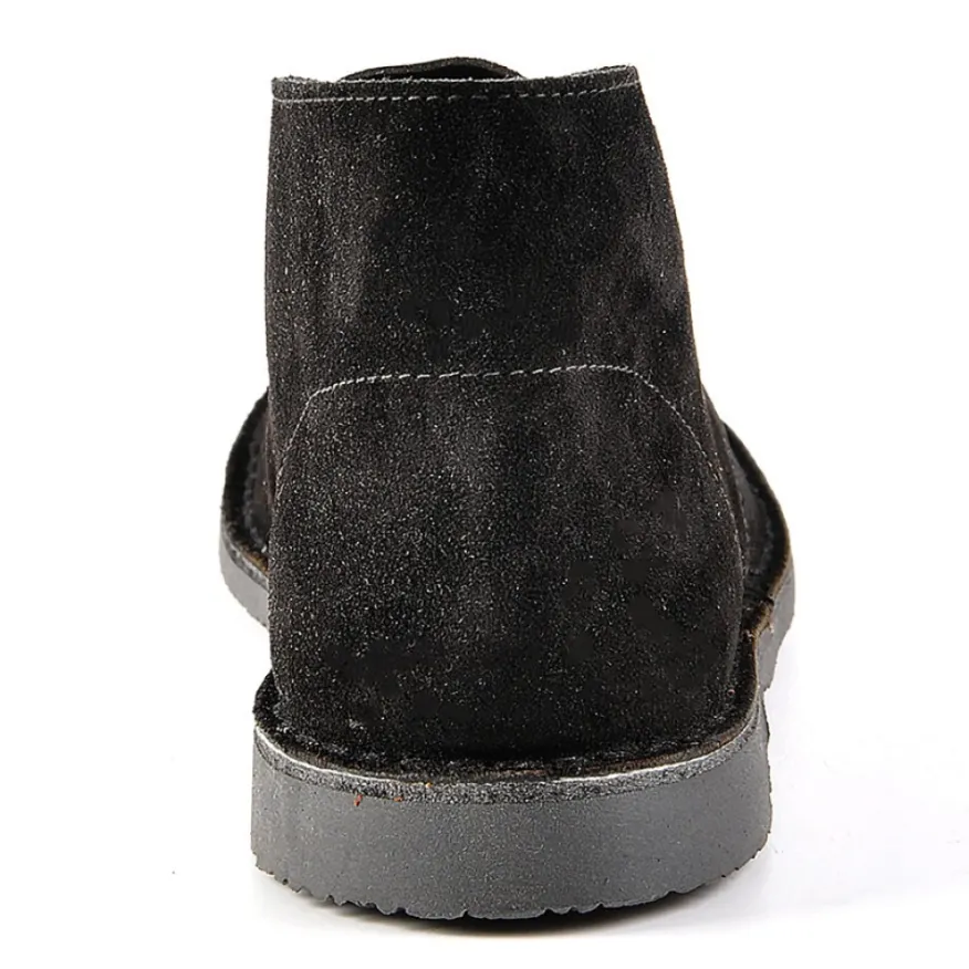 FORTUNATO Bottines Aspect Daim Noir|Homme Boots, Bottines