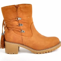 OUTSHOES Bottines A Talons Avec Pampilles Marron|Femme Boots, Bottines