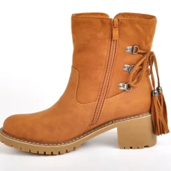 OUTSHOES Bottines A Talons Avec Pampilles Marron|Femme Boots, Bottines