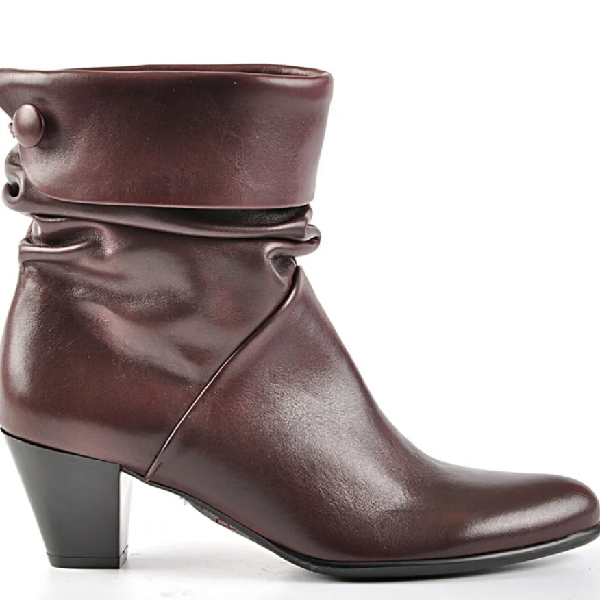 DONNA CLUB Bottines A Talons Bordeaux|Femme Boots, Bottines