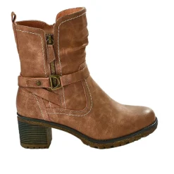 RELIFE Bottines A Talons Femme Marron|Femme Chaussures Confort