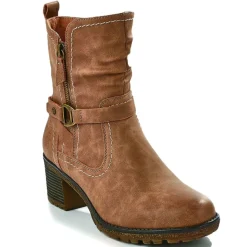 RELIFE Bottines A Talons Femme Marron|Femme Chaussures Confort