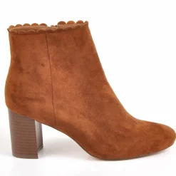 MASCARA Bottines A Talons Camel|Femme Boots, Bottines