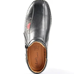 LADY CONFORT Bottines A Talons Motifs Fleurs Noir|Femme Chaussures Confort