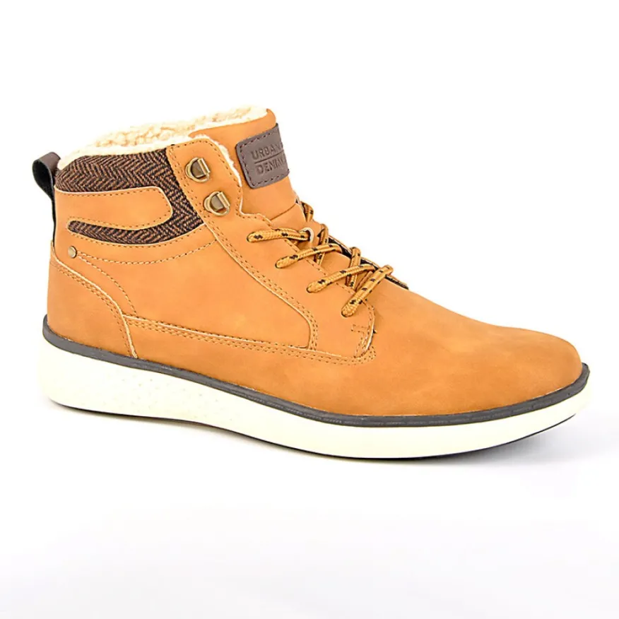 OUTSHOES Bottines Avec Lacets Montagne Camel|Homme Boots, Bottines