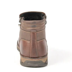 OUTSHOES Bottines Avec Zip Pratique Sur Le Cote Marron|Homme Boots, Bottines