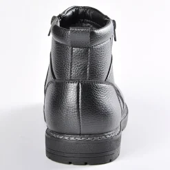 OUTSHOES Bottines Avec Zip Pratique Sur Le Cote Compagnie Noir|Homme Boots, Bottines