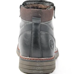 OUTSHOES Bottines Avec Zip Pratique Sur Le Cote Compagnie Noir|Homme Boots, Bottines