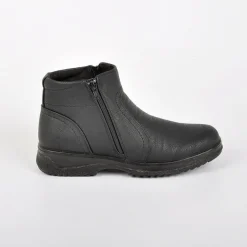 OUTSHOES Bottines Avec Zip Pratique Sur Le Cote Noir|Homme Boots, Bottines