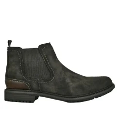 FORTUNATO Bottines Chelsea Homme Noir Semelle Crantee |Homme Boots, Bottines