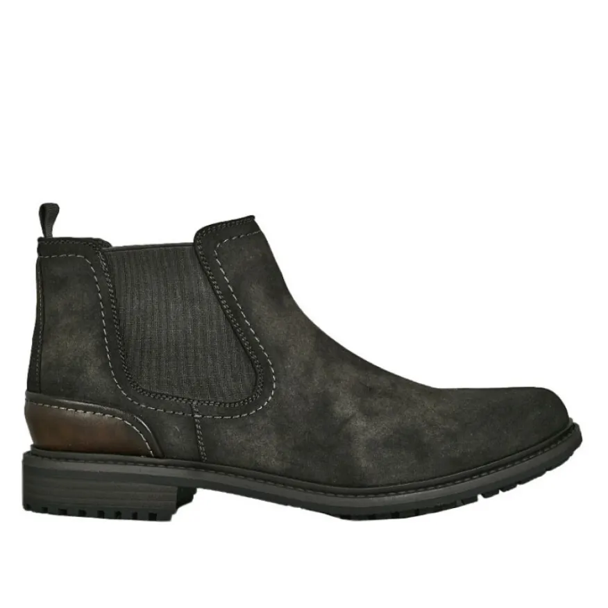 FORTUNATO Bottines Chelsea Homme Noir Semelle Crantee |Homme Boots, Bottines