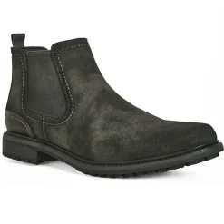 FORTUNATO Bottines Chelsea Homme Noir Semelle Crantee |Homme Boots, Bottines