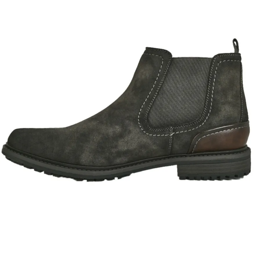 FORTUNATO Bottines Chelsea Homme Noir Semelle Crantee |Homme Boots, Bottines
