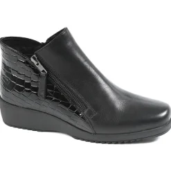 LADY CONFORT Bottines Compensees Femme Noir|Femme Chaussures Confort