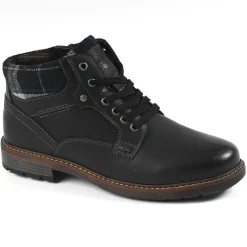 RELIFE Bottines Homme Avec Col Textile Noir|Homme Boots, Bottines