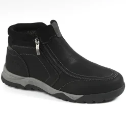 RELIFE Bottines Homme Avec Zip Pratique Sur Le Cote Noir|Homme Boots, Bottines
