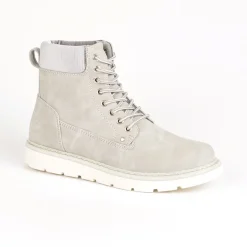 OUTSHOES Bottines Plates Avec Col Velours Gris|Femme Boots, Bottines
