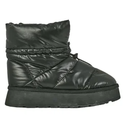 OUTSHOES Bottines Plates Avec Lacets Elastiques Noir|Femme Boots, Bottines