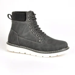 OUTSHOES Bottines Plates Femme Avec Col Velours Noir|Femme Boots, Bottines