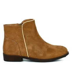 VICE VERSA Bottines Plates Femme Marron En Suedine |Femme Boots, Bottines