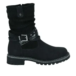 OUTSHOES Bottines Plates Femme Noir A Brides |Femme Boots, Bottines
