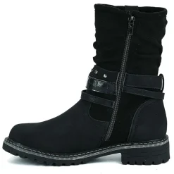 OUTSHOES Bottines Plates Femme Noir A Brides |Femme Boots, Bottines