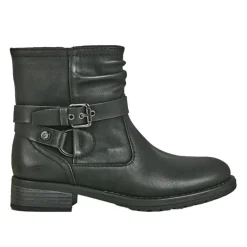 VICE VERSA Bottines Plates Femme Noir Avec Boucles |Femme Boots, Bottines