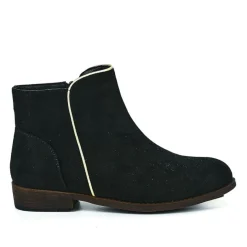 VICE VERSA Bottines Plates Femme Noir En Suedine |Femme Boots, Bottines