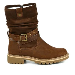 OUTSHOES Bottines Plates Femme Marron|Femme Boots, Bottines