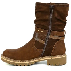 OUTSHOES Bottines Plates Femme Marron|Femme Boots, Bottines