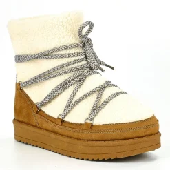 VICE VERSA Bottines Plates Fourrees Femme Camel|Femme Boots, Bottines