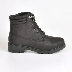 OUTSHOES Bottines Plates Noir|Femme Boots, Bottines