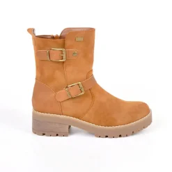 OUTSHOES Bottines Plates Semelles Crantees Marron|Femme Boots, Bottines