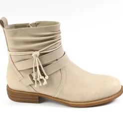 VICE VERSA Bottines Plates Ivoire|Femme Boots, Bottines