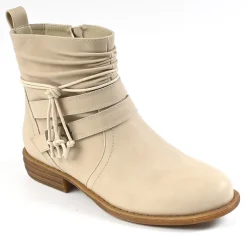 VICE VERSA Bottines Plates Ivoire|Femme Boots, Bottines