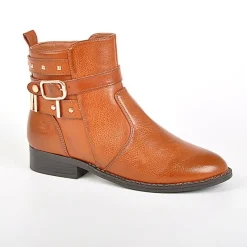VICE VERSA Bottines Plates Marron|Femme Boots, Bottines