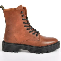 VICE VERSA Bottines Plates Marron|Femme Boots, Bottines