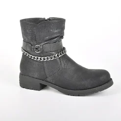 VICE VERSA Bottines Plates Noir|Femme Boots, Bottines