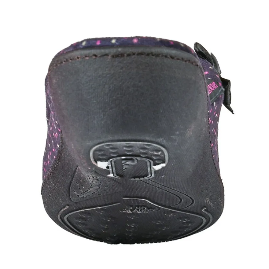 ISOTONER Chaussons Femme Avec Noeuds Gris|Femme Chaussons
