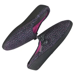 ISOTONER Chaussons Femme Avec Noeuds Gris|Femme Chaussons