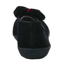 ISOTONER Chaussons Femme Avec Noeuds Noir|Femme Chaussons