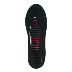 ISOTONER Chaussons Femme Avec Noeuds Noir|Femme Chaussons