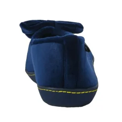 ISOTONER Chaussons Femme Avec Noeuds Bleu Marine|Femme Chaussons