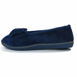 ISOTONER Chaussons Femme Avec Noeuds Bleu Marine|Femme Chaussons