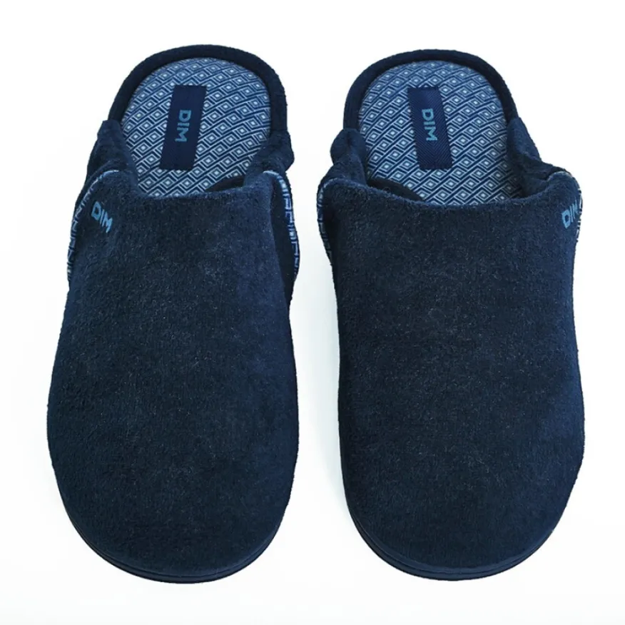 DIM Chaussons Homme Bleu Marine|Homme Chaussons